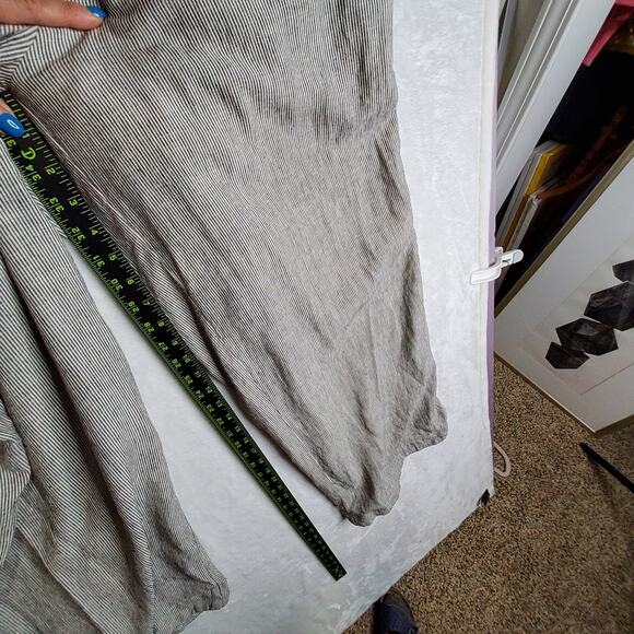 Z Supply XL Linen Striped Jumpsuit Ellora w belt Oatmeal beige Widelegs Stylish - Picture 9 of 16